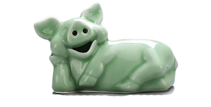  Ceramic Pig Acoustic Amplifier Stand Speaker for iPhone 5/6