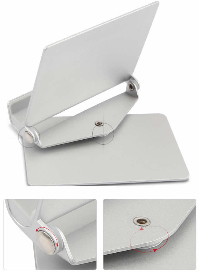   Universal 360 rotating Aluminum Stand Holder  For Smart phone iphone 5 5s 6 6s plus  Ipad Pro 2 3 Air 