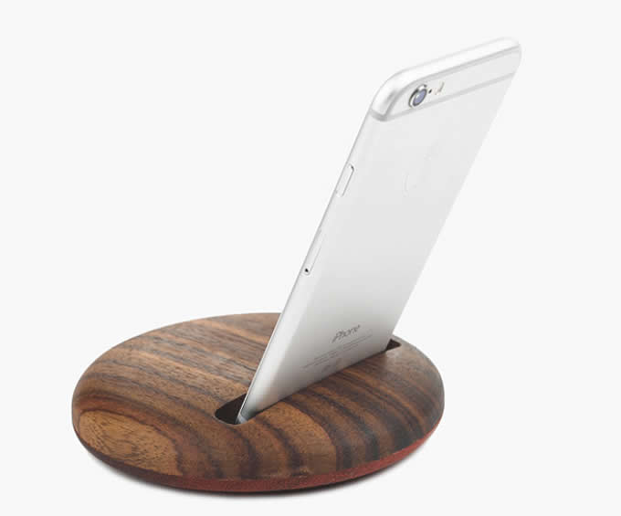 Wooden Cell Phone Sound Amplifier  Desk Stand Holder Docking Station