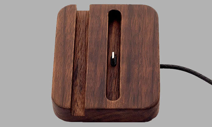 Wooden Desktop Charging Dock Station Cradles