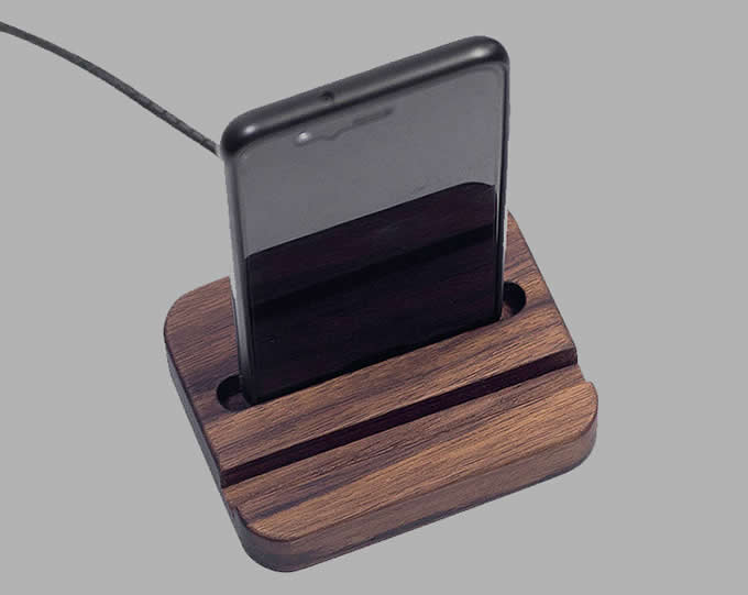 Wooden Desktop Charging Dock Station Cradles