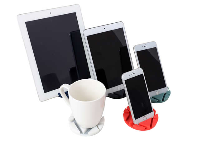 2pcs Silicone Coaster Cell Phone iPad Stand Holder