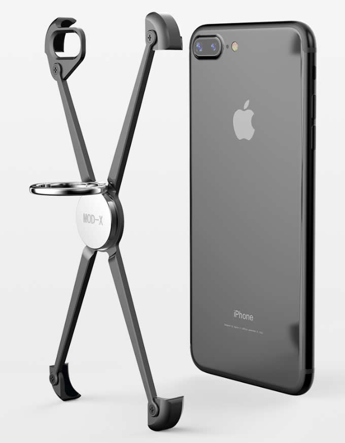  Aluminum Bumper Frame Case With Ring Grip Stand  for iPhone 8/8 Plus/7/7 Plus/6/6 Plus/6S/6S Plus
