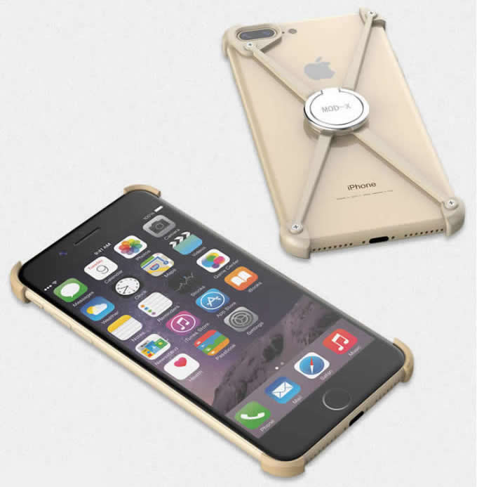  Aluminum Bumper Frame Case With Ring Grip Stand  for iPhone 8/8 Plus/7/7 Plus/6/6 Plus/6S/6S Plus