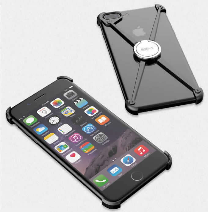  Aluminum Bumper Frame Case With Ring Grip Stand  for iPhone 8/8 Plus/7/7 Plus/6/6 Plus/6S/6S Plus