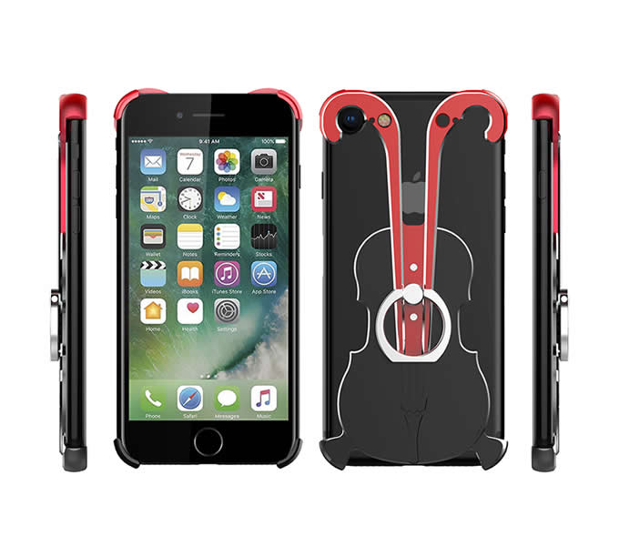  Aluminum Violin Bumper Frame Case With Ring Grip Stand for iPhone 8/8 Plus/7/7 Plus/6/6 Plus/6S/6S Plus/> </p>
<p style=