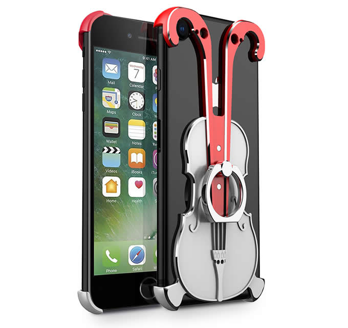  Aluminum Violin Bumper Frame Case With Ring Grip Stand for iPhone 8/8 Plus/7/7 Plus/6/6 Plus/6S/6S Plus/> </p>
<p style=