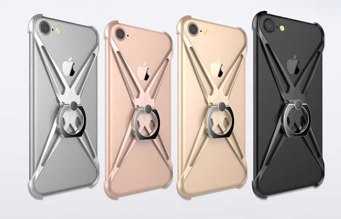 Aluminum X Style Bumper Frame Case for iPhone 8/8 Plus/7/7 Plus/6/6 Plus/6S/6S Plus