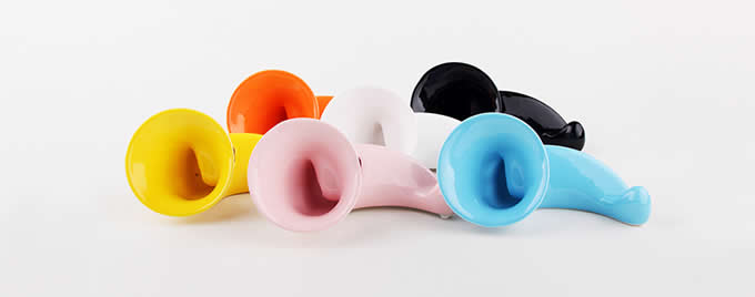  Ceramic Smartphone Speaker Amplifier Megaphone Horn Holder Stand 