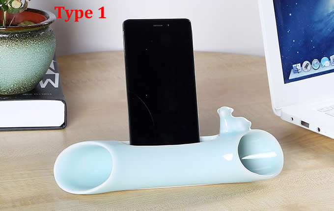  Ceramic Speaker Sound Amplifier Stand Dock for iPhone 6 5S 5C 5  