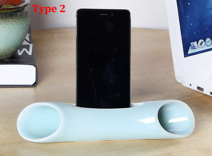  Ceramic Speaker Sound Amplifier Stand Dock for iPhone 6 5S 5C 5  