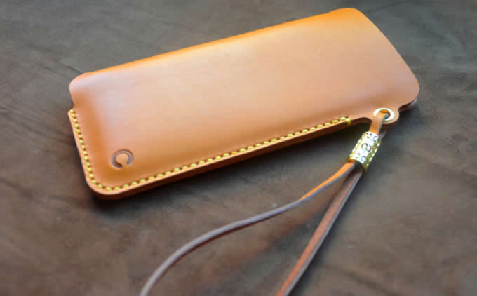 Leather Phone Pouch with Strap