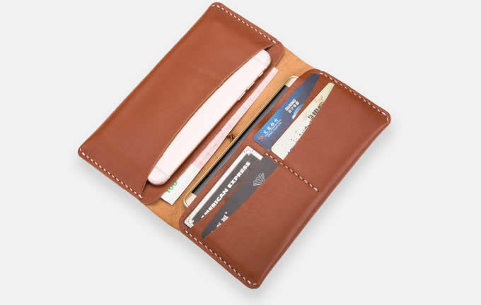  Genuine Leather Wallet Flip Cover Case with Credit Card Holder  for iPhone 7/7 Plus