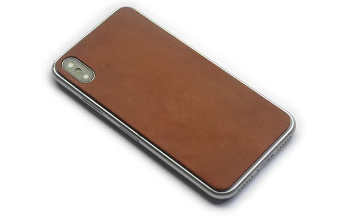   Handmade Genuine Leather Protective Skin Phone Back Shell for iPhone XS Max/XS/XR/X