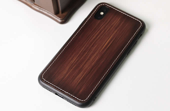  Handmade Leather  Phone Protective Skin Back Shell Case Cover Compatible For iPhone X