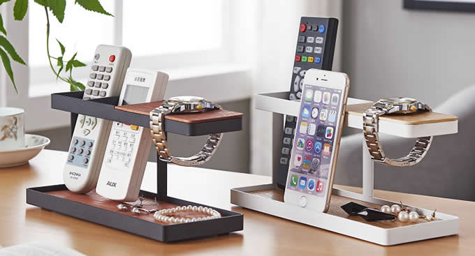   Multifunctional Desktop Storage Rack Jewelry Remote Control Desktop Organizer