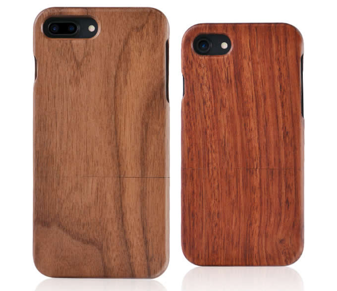 Natural Real Wood Wooden Hard Case Cover for iPhone X/8/8 Plus/7/7 Plus 