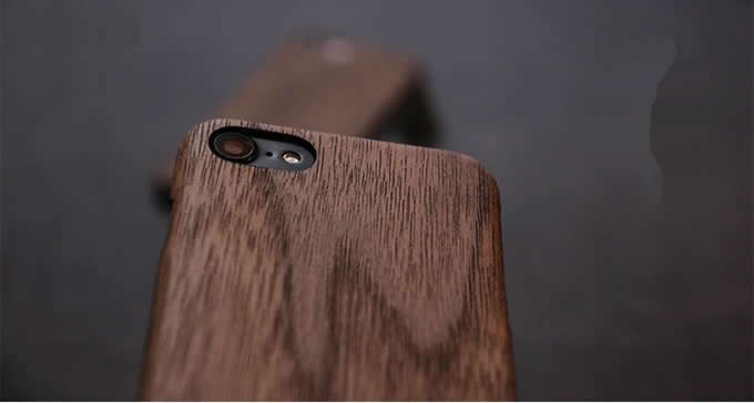  Ultra Thin  Wooden Phone Case for iPhone 7/7 Plus/6/6 Plus/6S/6S Plus(Black Walnut) 