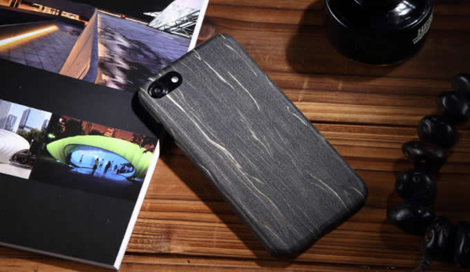 Wooden Drop Proof Slim Cover Case for iPhone 6/6S Plus iPhone7/7 plus, BlACK ICE WOOD  