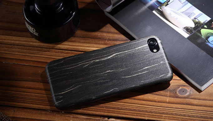Wooden Drop Proof Slim Cover Case for iPhone 6/6S Plus iPhone7/7 plus, BlACK ICE WOOD  