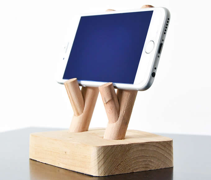  Wood Mobile Phone Stand, Smartphone Cell phone Stand Holder 