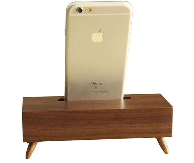  Wooden Phone Sound Amplifier Trumpet Holder Amplifier Loudspeaker 