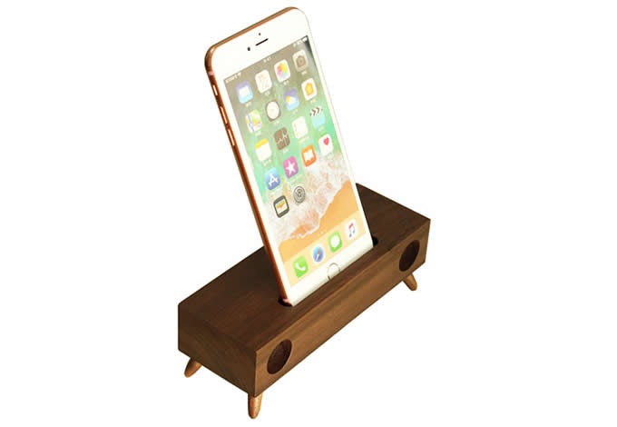  Wooden Phone Sound Amplifier Trumpet Holder Amplifier Loudspeaker 