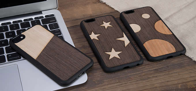  Wooden Back Shell Cover With Metal Silicone Bumper Frame Case for iPhone XS Max/8/8Plus/7/7 Plus