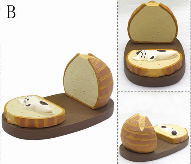 Cute cartoon cat and toast bread cell phone holder