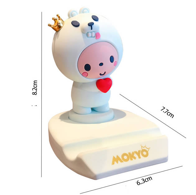 Fun Cute happy cartoon animal desktop phone holder