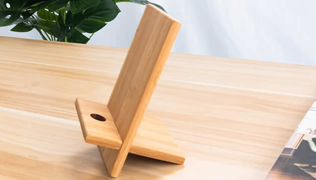 Simple Bamboo Wood Splicing Combination Cell Phone Holder