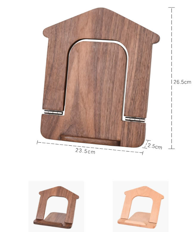 Easy To Carry Wooden Tablet Computer IPAD Holder Reading Stand