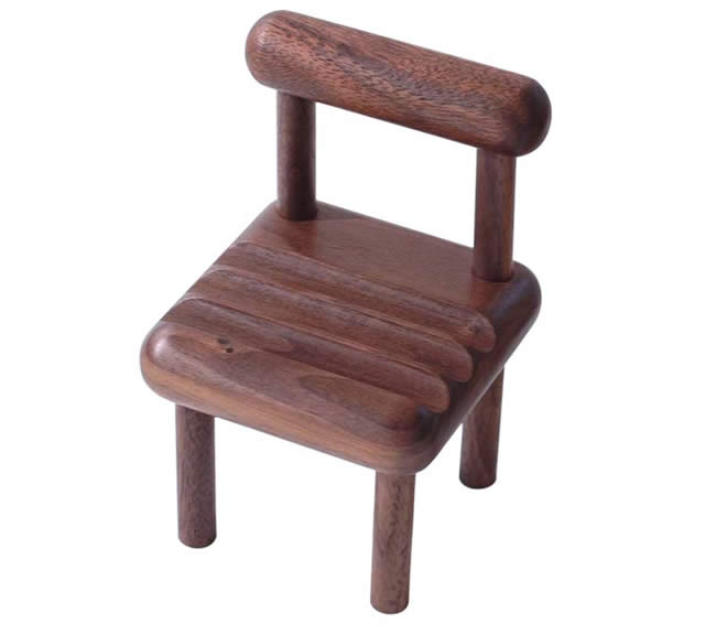 Multi-angle Adjustable Mini Wooden Chair Phone Holder