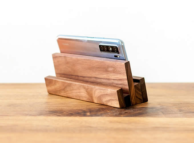 Creative Desktop Wooden Mobile Phone Holder Ipad Stand