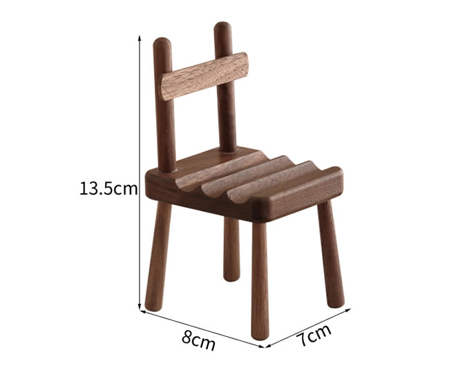 Mini Wooden Chair Shaped Multi-Angle Phone Holder