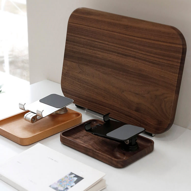 Wooden 360-Degree Rotation, Folding Mobile Phone Holder