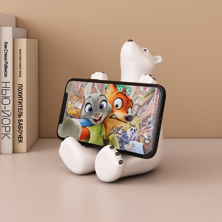 Exquisite Polar Bear Phone Holder, Creative Gift