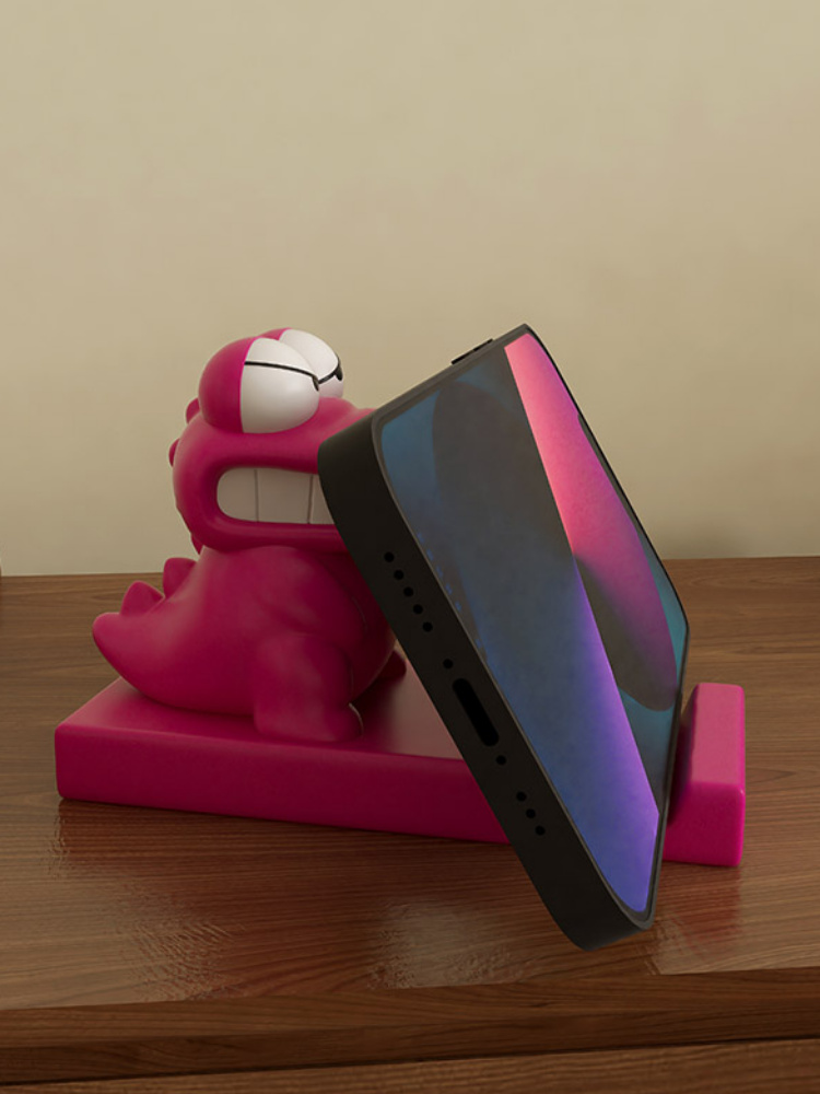 Evil Little Crocodile Phone Holder, Funny Desktop Decoration