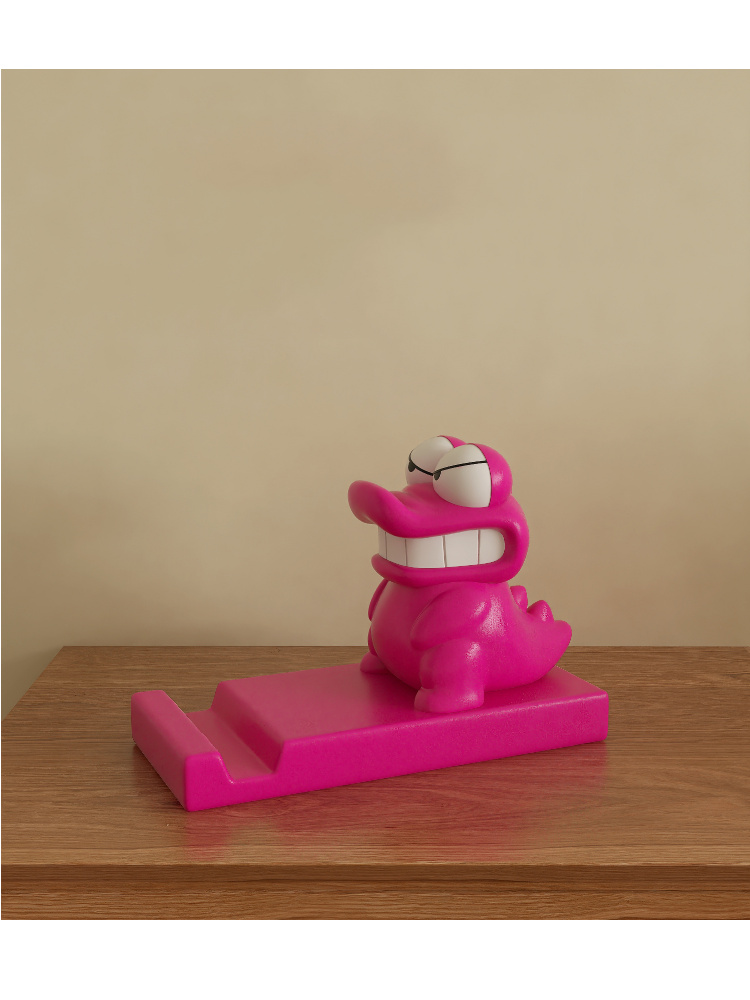 Evil Little Crocodile Phone Holder, Funny Desktop Decoration