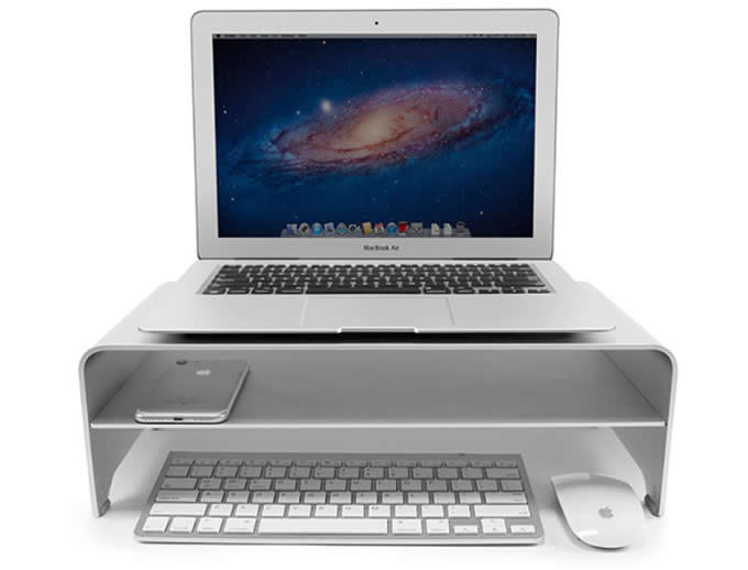 Aluminum Alloy Monitor Stand Laptop Riser Shelf for iMac Macbook Computer Desktop Screen Stand 