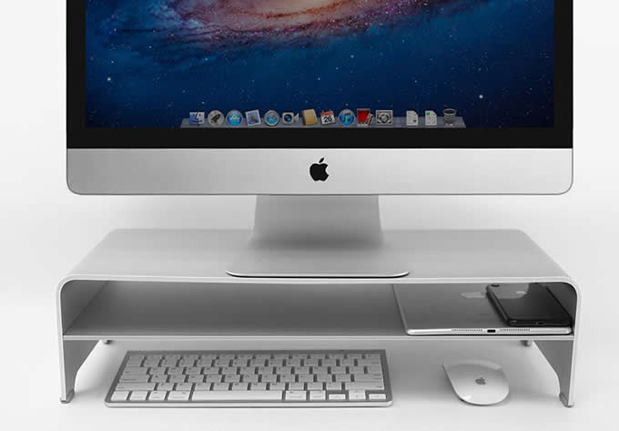 Aluminum Alloy Monitor Stand Laptop Riser Shelf for iMac Macbook Computer Desktop Screen Stand 