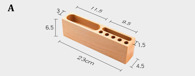 Wooden  Pen Pencil Holder Cell Phone Holder Stand Office Desk Organizer