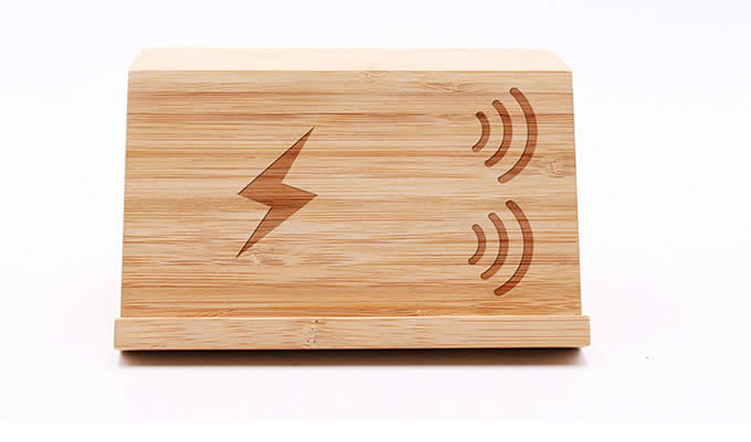   Bamboo Wooden Wireless Near Field Sound Amplifier For iPhone & Android   