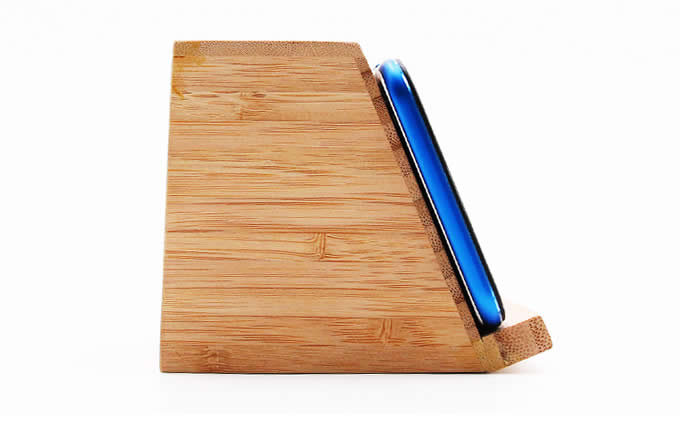   Bamboo Wooden Wireless Near Field Sound Amplifier For iPhone & Android   