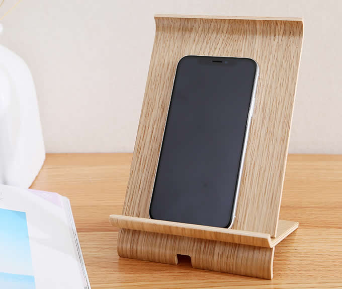  Bamboo Cell Phone Stand Holder Charging Station 