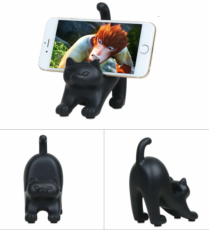Black Cat Cell Phone Stand