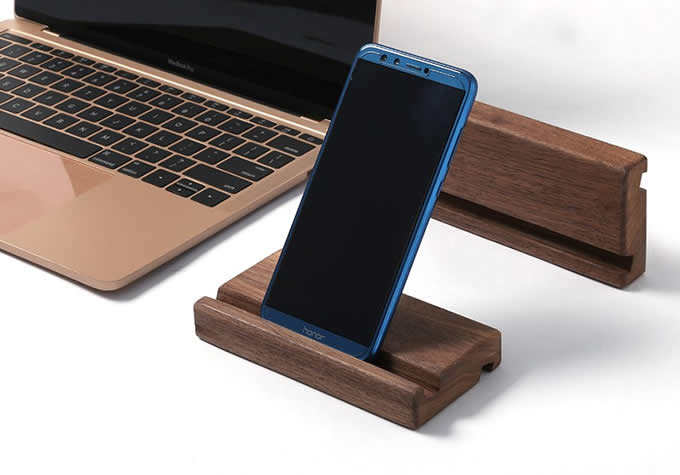  Black Walnut Portable Wooden Smartphone Holder 