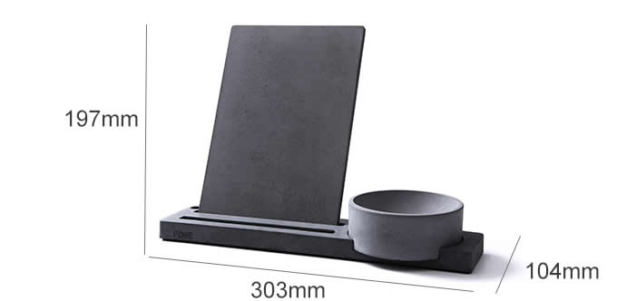 Concrete Multi-function Desk Stationery Organizer