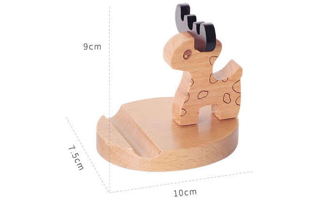  Cute Wooden Rabbit&Deer Cell Phone Tablet Stand Holder