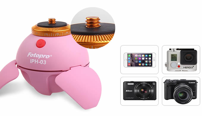 Electronic 360 Degree Panoramic Phone Holder Clip for Micro Camera/Phone 